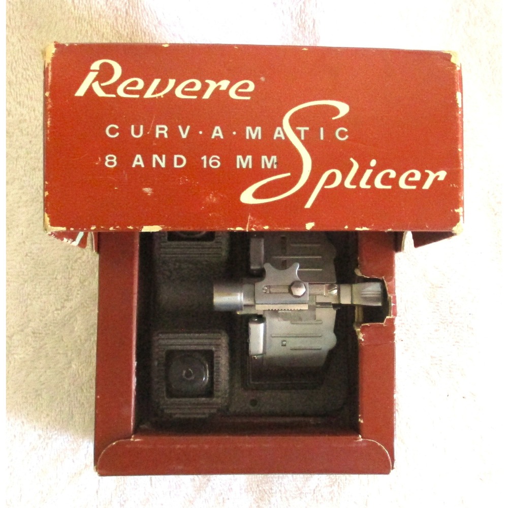 Vintage Revere Curv-A-Matic Splicer 8mm 16mm Movie Film Tool with Original Box